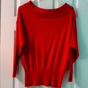 Express red boatneck sweater XXS